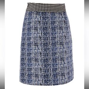 CAbi Blue and Black Mini Skirt